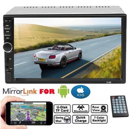 Autoradio HD 7 7018B Touchscreen Car Audio Bluetooth Achteruitrijcamera MP5 multimediaspeler mirrorlink USB tf-kaartlezer248w