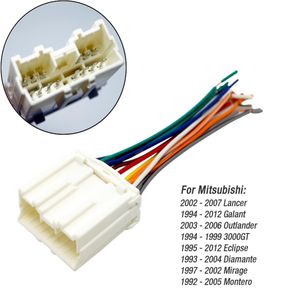 Adaptateur de faisceau de câblage stéréo pour l'autoradico pour Mitsubishi LancergalantoutLender3000GTDiamanteMirage SKU20479370693