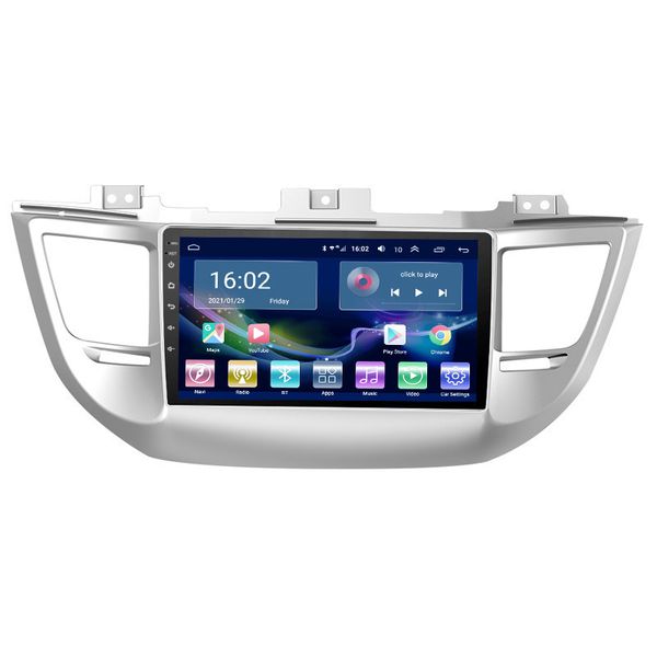 Radio de coche Video Multimedia unidad principal con GPS para Hyundai TUCSON 2015-2018 navegación Android 10 reproductor de DVD WIFI 3G enlace espejo