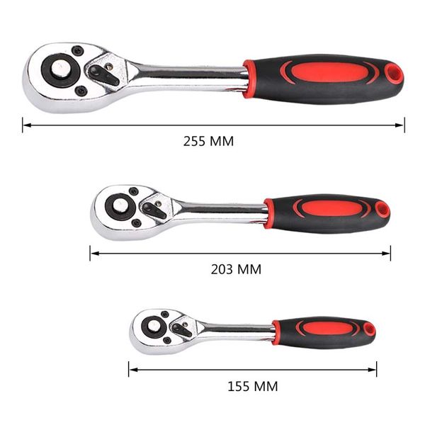 Llave de trinquete para coche, herramientas manuales, 24 dientes, llaves de vaso telescópicas extensibles, herramienta con mango de trinquete