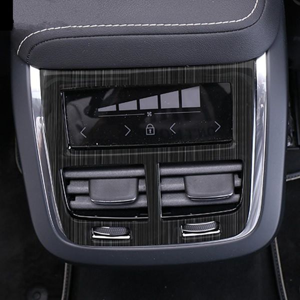 Garniture de couverture de décoration de cadre de sortie de climatisation arrière de voiture pour Volvo XC60 2018 ABS intérieur modifié décalcomanies