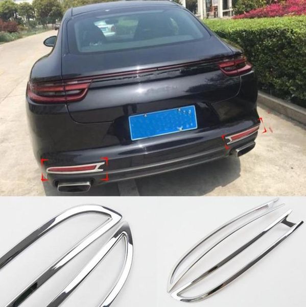 Luz antiniebla del parachoques trasero del coche, moldura protectora para lámpara, compatible con Porsche Panamera 201720182368518