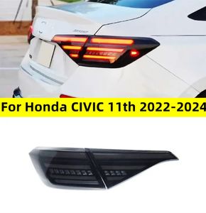 Feu arrière de voiture pour Honda CIVIC 11e feu arrière 20 22-2024 Mugen style LED feux de circulation Signal séquentiel feu arrière de frein
