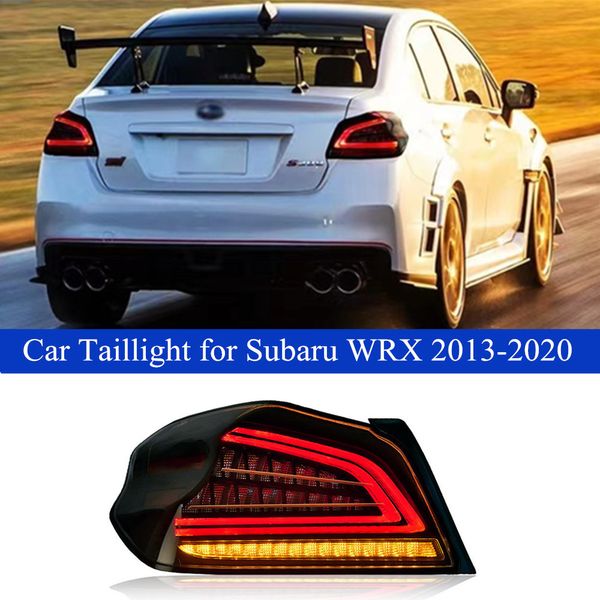 Luz trasera de freno de marcha atrás para coche, conjunto de luz trasera de señal de giro dinámica LED para Subaru WRX, 2013-2020
