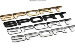 Autocollants arrière de voiture pour Logo Sport, Badge doré en métal 3D, autocollant argenté pour Defender Freelander 2 Auto, style 3304610
