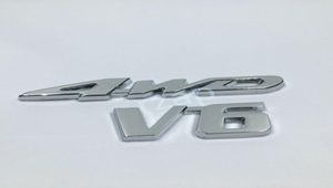 Insignia adhesiva emblema para puerta trasera de coche, emblema cromado 3D 4WD V6 para VW Hyundai5216995