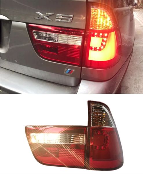 Luz trasera de coche para BMW X5 luz trasera LED 1998-2006 E53 luz trasera LED DRL señal de giro freno trasero inverso