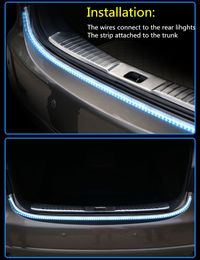 Lámpara de señal para maletero trasero de coche, tiras de luz LED RGB, señales de conducción, iluminación de freno inverso, tira de flujo de camión, luces de 282w