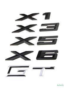 Style du coffre arrière en voiture x1 x3 x5 x6 GT Lettres Numéro Sticker pour BMW E53 E70 E71 E72 E83 E84 F15 F16 F25 F48 F49 G05 NAMEPLATE7361061