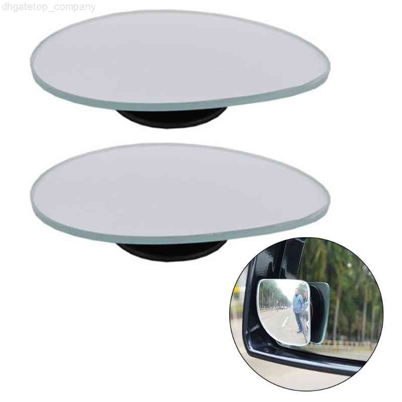 Car Rear View Blind Spot Reversing Frameless Wide Angle Adjustable Convex High Definition Parking Auxiliary Mirrors 2pcs
