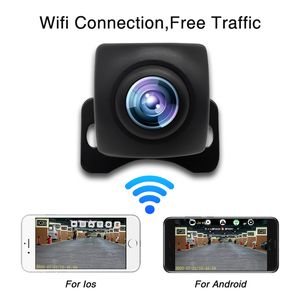 Vue arrière de la voiture caméra wifi HD Night Vision Système de sécurité de voiture sans fil Sauvegarde étanche 12V Support Android et iOS