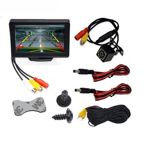 Caméra de recul pour voiture, avec moniteur, écran LCD TFT de 4.3 pouces, couleur numérique HD, PAL/NTSC de 4.3 pouces, pour le stationnement arrière