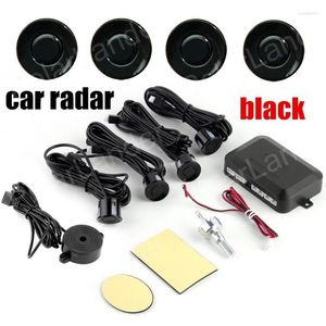 Caméras de recul de voiture Caméras Capteurs de stationnement 4 Radar Buzzer Capteur de forme ronde Système de détection de sauvegarde automatique 9 couleurs pour option DC