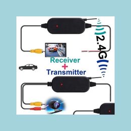 Auto achteruitzicht Camera's Parkeersensoren 2.4 GHz Wireless achteraanzicht Camera RCA Video zender en ontvangerkit voor auto -achteruitkijkmonit DHVO0