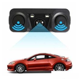 Auto achteruitzicht Camera's Parkeersensoren HD Camera 3 In 1 Radar Detector Sensor LED Night Vision Waterdichte omgekeerde drop levering Mobi DH7BG