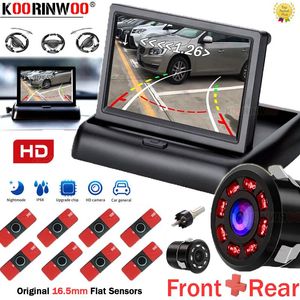 Caméras de vue arrière de voiture capteurs de stationnement Koorinwoo système intelligent caméra de suivi de trajectoire ligne mobile Parktronics 8 haut-parleur Buzzer 12v