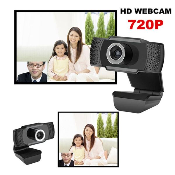 Caméras de recul de voiture Capteurs de stationnement Caméra Web Hd 720p Mégapixels Usb 2.0 Webcam avec micro pour ordinateur Pc Ordinateurs portables Réunion à domicile