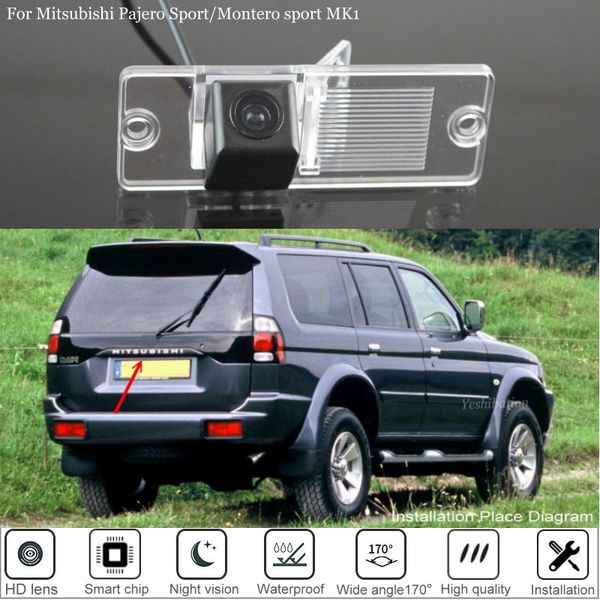 Caméra de recul de vue arrière de voiture pour Mitsubishi Pajero Sport/Montero sport MK1 1996-2008 pour le stationnement HD Vision nocturne