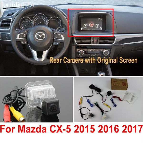 Auto Telecamera per la Retromarcia Collegare Schermo Originale PER Mazda CX5 CX-5 CX 5 2015 2016 2017 Reverse Backup Camera RCA Adattatore Connector240o