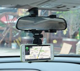 Support de montage de rétroviseur de voiture pour écran de 35 à 55 pouces, support de montage de téléphone portable, support GPS de téléphone portable 180 ° R5533081