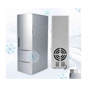 Réfrigérateur de voiture Compact Mini Usb Frigo Zer Cans Drink Beer Cooler Warmer Travel Office Use H220510 Drop Delivery Mobiles Motorcycl Dhqrx