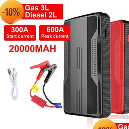 Autokoelkast Jump Starter Power Bank 20000Mah Booster Noodacculader 12V Startapparaat 400A/600A Drop Delivery Dhsy Dhuig