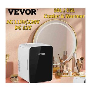 Auto -koelkast Vevor 10L 15L Mini Make -up koelkast ZER KOELER WARMER VOOR HUIS GEBREI