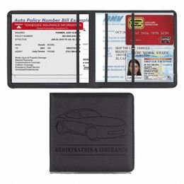 Registro de automóviles y titular de seguros, accesorios para automóviles Glove Box Box Organizer, esencial Document Card Billet B5CU#