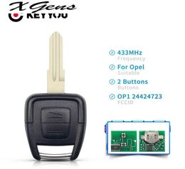 Auto Afstandsbediening Sleutel OP1 24424723 Voor Opel Vauxhall Astra Vectra Zafira Omega 3 Frontera 433 MHz 2 Button3404001