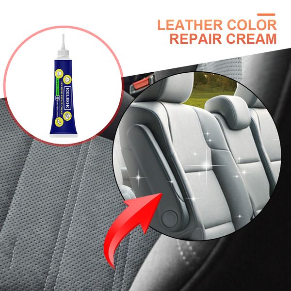 Réparation de voitures Stratches Cracs Seat Siat Cuir Refurgish Cream Restore Luster Canapa Couier Couleur Réparation des accessoires de nettoyage Crème