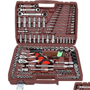 Bicycle Repair Tool Set - Durable Ratchet Torque Wrench and Screwdriver with Spanner Socket Combo Kit for Mechanics