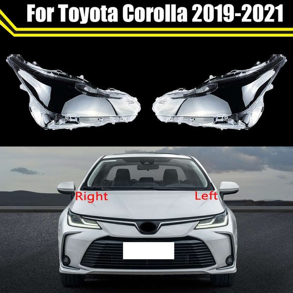 Cubierta de faro delantero de repuesto para coche, pantalla de lámpara, carcasa de cristal, tapas de luz transparentes para Toyota Corolla 2019 2020 2021