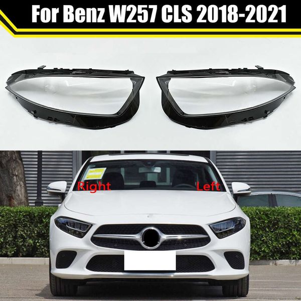 Boîtier de phare de remplacement de voiture, coque de lampe, abat-jour Transparent, couvercle en verre pour Mercedes-benz W257 CLS 2018 ~ 2021