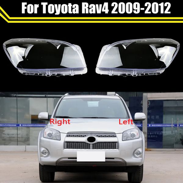 Lentille de remplacement de voiture, coque de phare en verre, abat-jour Transparent, couvercle de phare pour Toyota Rav4 2009 – 2012