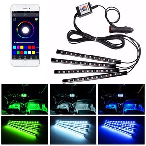 Cary RGB LED Strip Light LED Strips Lumières Couleurs Cary Styling Voitures Décoratives Atmosphère Lampes Éclairages Intérieurs Avec Télécommandes 12V usastar