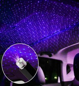 Auto dak Star Night Lights Interior Decorative Light USB LED Laser Projector met Clouds Starry Sky Lighting Effects Interiorexte7886369