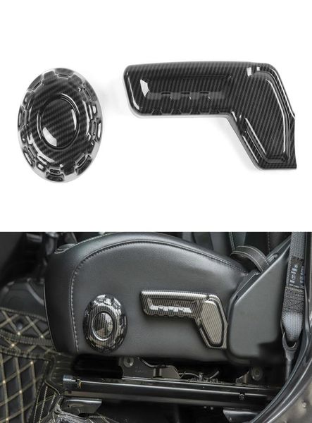 Décoration de réglage du siège d'auto Fibre de carbone pour Jeep Wrangler JL 2018 Outlet d'usine Auto Accessoires internes 1336072