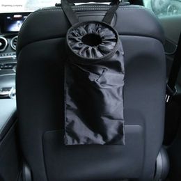 Bolsa de almacenamiento de residuos para asiento trasero de coche, bolsa de basura colgante, bolsa de basura reutilizable de tela Oxford, accesorios para Interior de coche