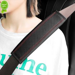 Accessoires de ceinture de sécurité de voiture doux respirant PU cuir ceinture de sécurité épaule Protection couvre Auto décoration intérieure Accessoires
