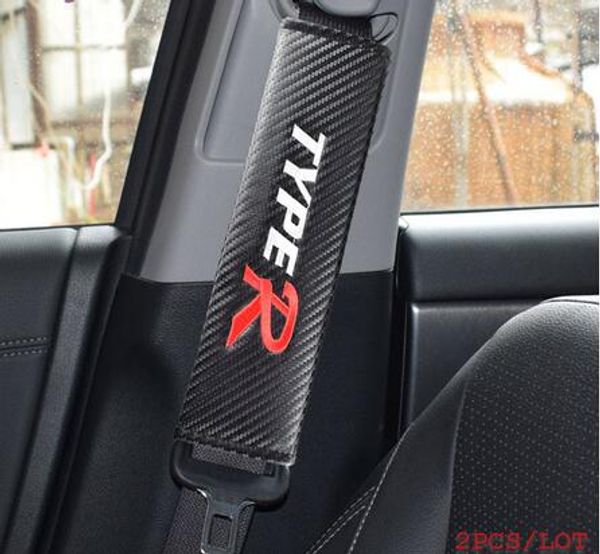 Autocollant de voiture couverture de ceinture de sécurité style de voiture adapté pour TYPER Honda TYPE R Civic Mugen Accord Hrv Jazz City accessoires emblèmes style de voiture