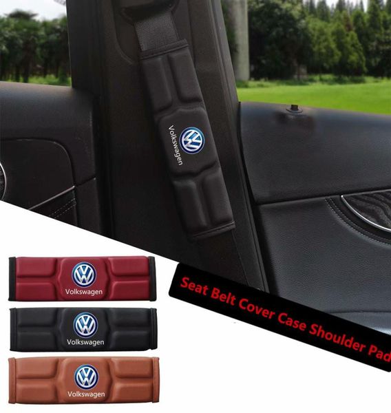 Capacal de la cubierta del cinturón de asiento del automóvil Alce de hombro para VW Polo Golf 3 Beetle MK2 MK3 MK4 MK5 MK6 BORA CC PASSAT Red Black Brown Memory Cotton2474979