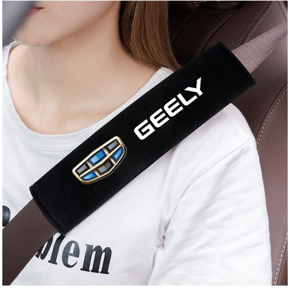 Housses de ceinture de sécurité de voiture en coton doux, épaulière de voiture pour Geely Emgrand 7 Gc6 Gx7 X7 Lc Ec8 Panda Atlas Coolray Mk Cross Boyue