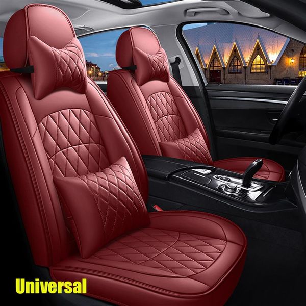 Funda de asiento de coche para Audi a3 a4 b6 a6 a5 q7, compatible con asientos de BMW Toyota, juego de cojines protectores interiores, fundas de asientos automotrices Universal1861