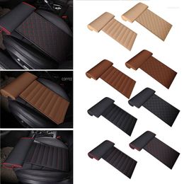 Housses de siège de voiture 1 pièce, coussin d'extension de jambe, oreiller de soutien de cuisse pour chaise de conduite longue Distance, genouillères de protection en cuir PU