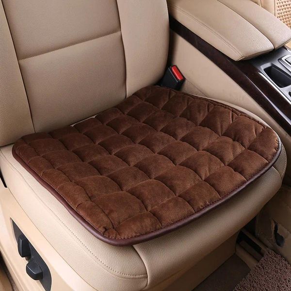 Couvre-sièges d'auto 1 pc coussin d'hiver coussin universel de réconfort premium mémoire en soie tardif non glissée en caoutchouc