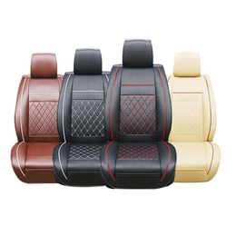 Housses de siège de voiture 1 Pcs Housse Coussin en cuir universel Coussin de protection avant Accessoires intérieurs