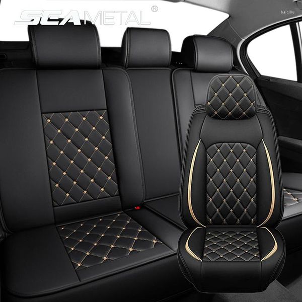 Housses de siège de voiture 1 sièges housse de coussin en cuir PU ensemble complet coussin de protection universel pour berline SUV camion Accessori