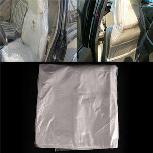 Auto -stoel bedekt 100 stcs Wegwerp Plastic Protectors Mechanic Valet Roll Clear Automobiles Interior Accessoires