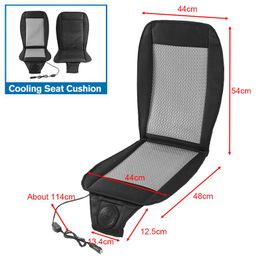 Housses de siège de voiture 12V 2022 Été Cool Massage Coussin Ventilateur Soufflant Ventilation Refroidissement Gilet