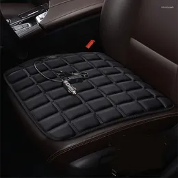 Housses de siège de voiture 12v/24v, housse chauffante, coussin électrique, garde au chaud en hiver, USB/allume-cigare